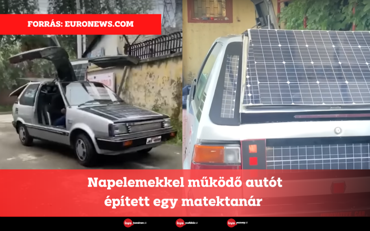 Napelemekkel működő autót épített egy matektanár