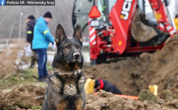 Emberi csontok után kutatott a Nyitrai Rendőrség