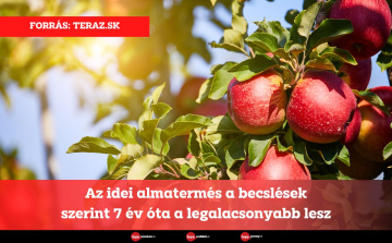 Az idei almatermés a becslések szerint 7 év óta a legalacsonyabb lesz