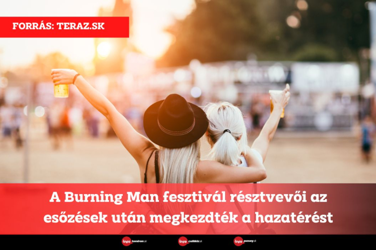 A Burning Man fesztivál résztvevői az esőzések után megkezdték a hazatérést