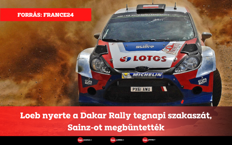 Loeb nyerte a Dakar Rally tegnapi szakaszát, Sainz-ot megbüntették