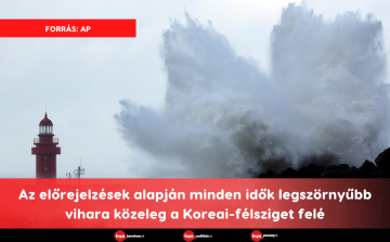 Az előrejelzések alapján minden idők legszörnyűbb vihara közeleg a Koreai-félsziget felé