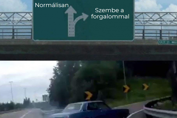 A D4-es autópályán szembement a forgalommal egy eltévedt sofőr