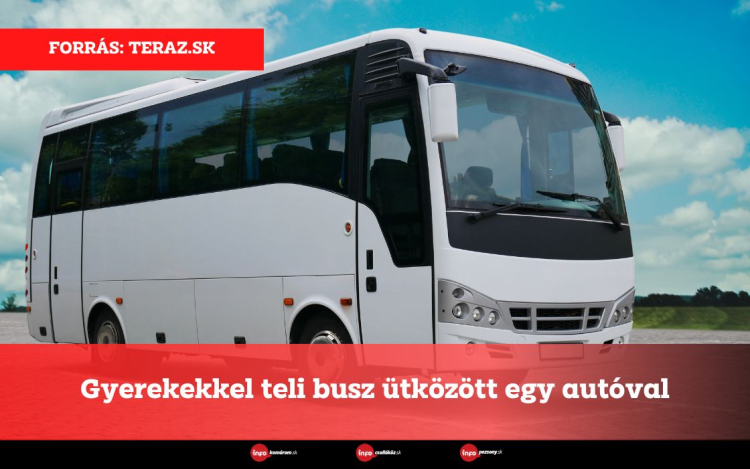 Gyerekekkel teli busz ütközött egy autóval