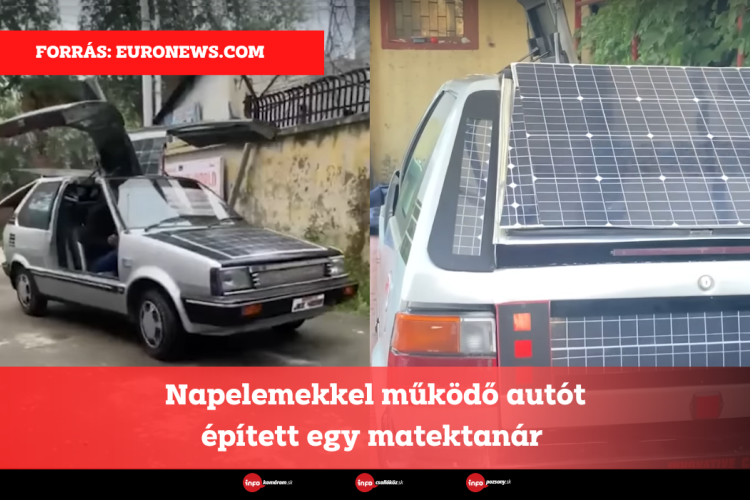 Napelemekkel működő autót épített egy matektanár