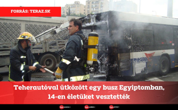 Teherautóval ütközött egy busz Egyiptomban, 14-en életüket vesztették