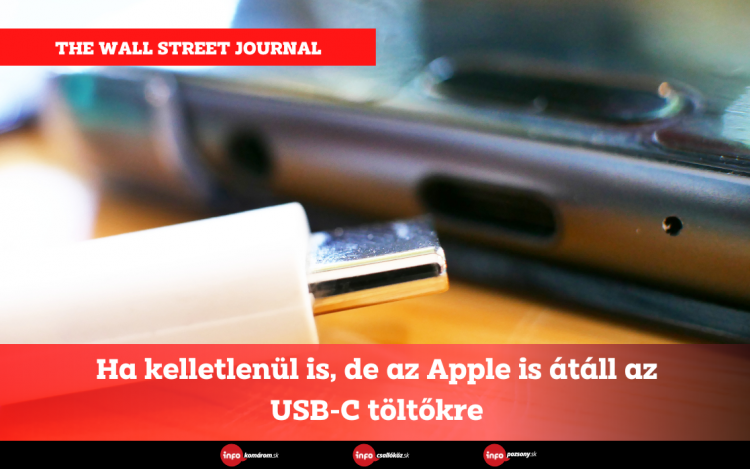 Ha kelletlenül is, de az Apple is átáll az USB-C töltőkre