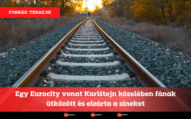 Egy Eurocity vonat Karlštejn közelében fának ütközött és elzárta a síneket