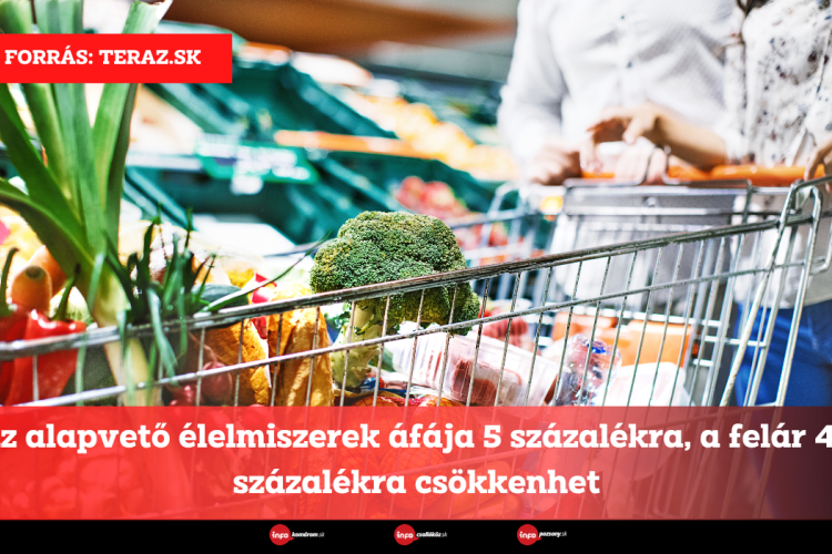 Az alapvető élelmiszerek áfája 5 százalékra, a felár 40 százalékra csökkenhet