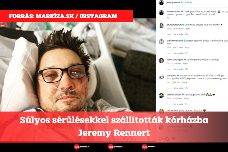 Súlyos sérülésekkel szállították kórházba Jeremy Rennert