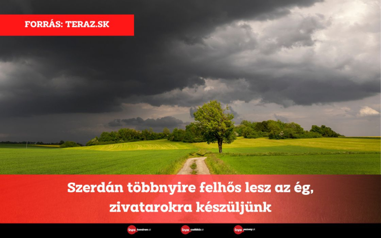 Szerdán többnyire felhős lesz az ég, zivatarokra készüljünk