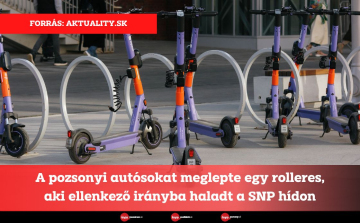 A pozsonyi autósokat meglepte egy rolleres, aki ellenkező irányba haladt a SNP hídon