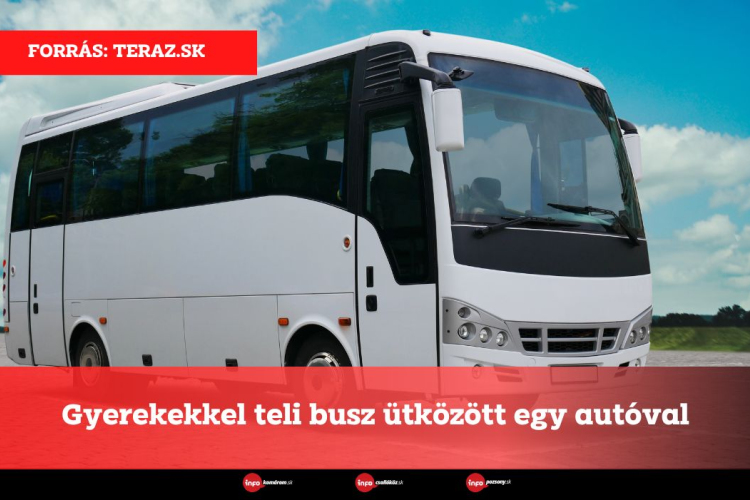 Gyerekekkel teli busz ütközött egy autóval