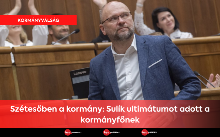 Szétesőben a kormány: Sulík ultimátumot adott a kormányfőnek