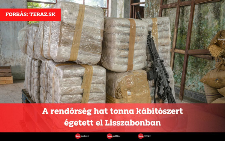 A rendőrség hat tonna kábítószert égetett el Lisszabonban