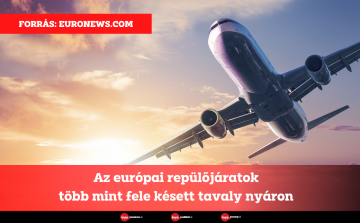 Az európai repülőjáratok több mint fele késett tavaly nyáron