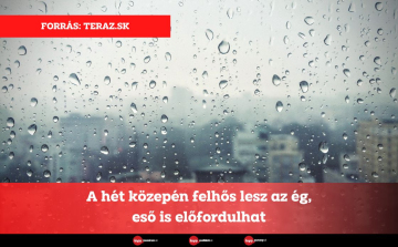 A hét közepén felhős lesz az ég, eső is előfordulhat