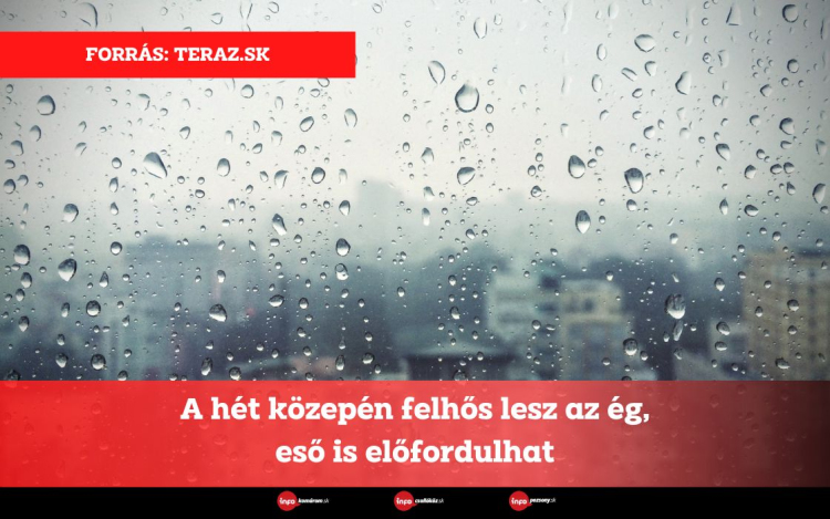 A hét közepén felhős lesz az ég, eső is előfordulhat