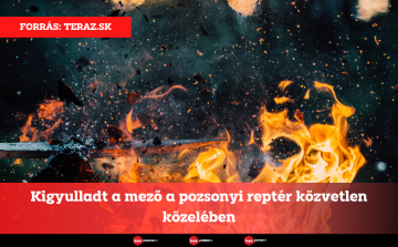 Kigyulladt a mező a pozsonyi reptér közvetlen közelében