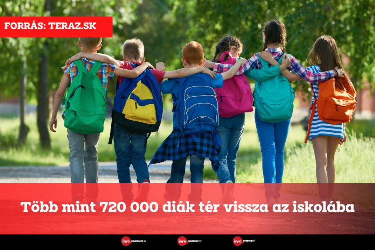 Több mint 720 000 diák tér vissza az iskolába